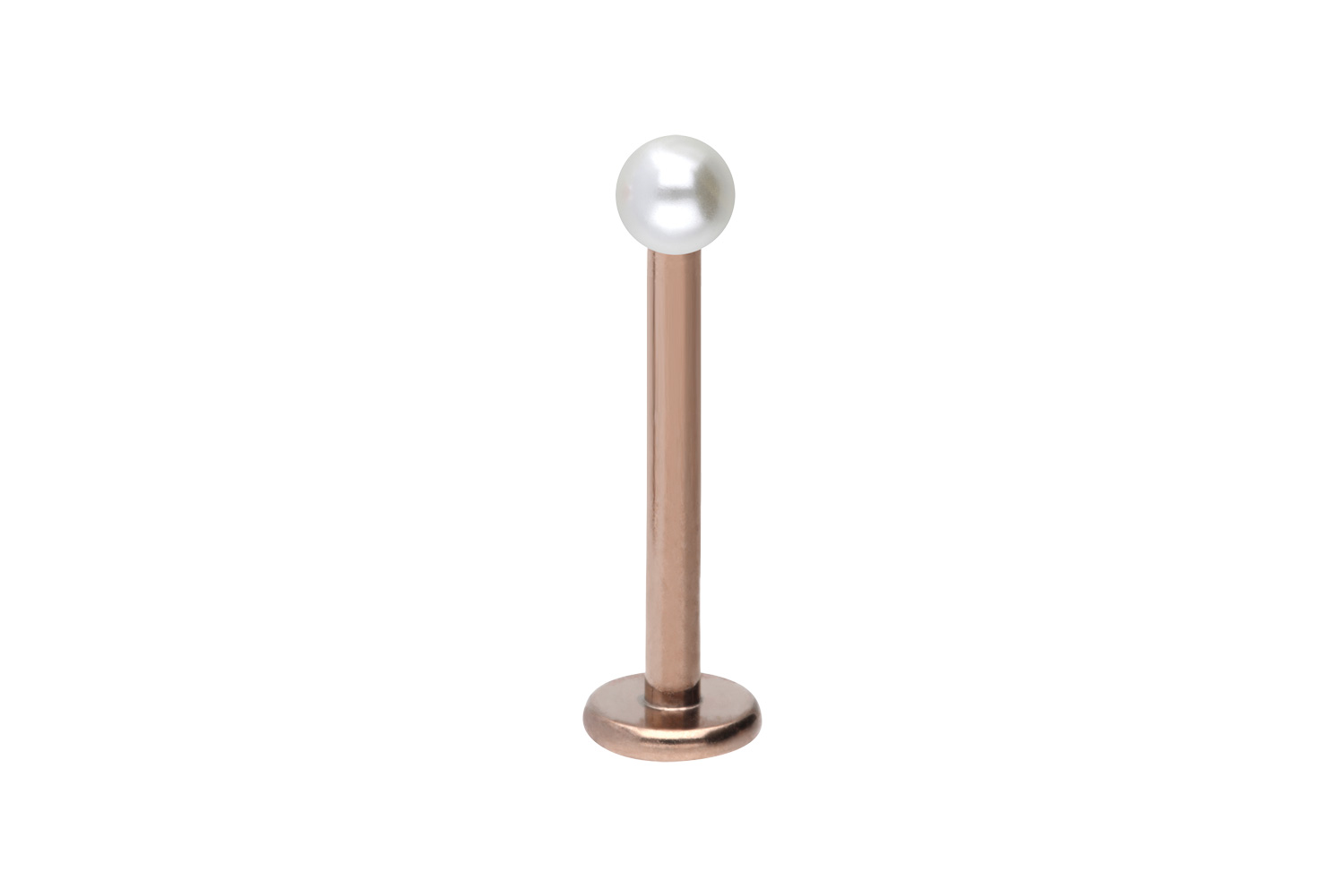 Titan Labret Piercing SYNTHETISCHE PERLE